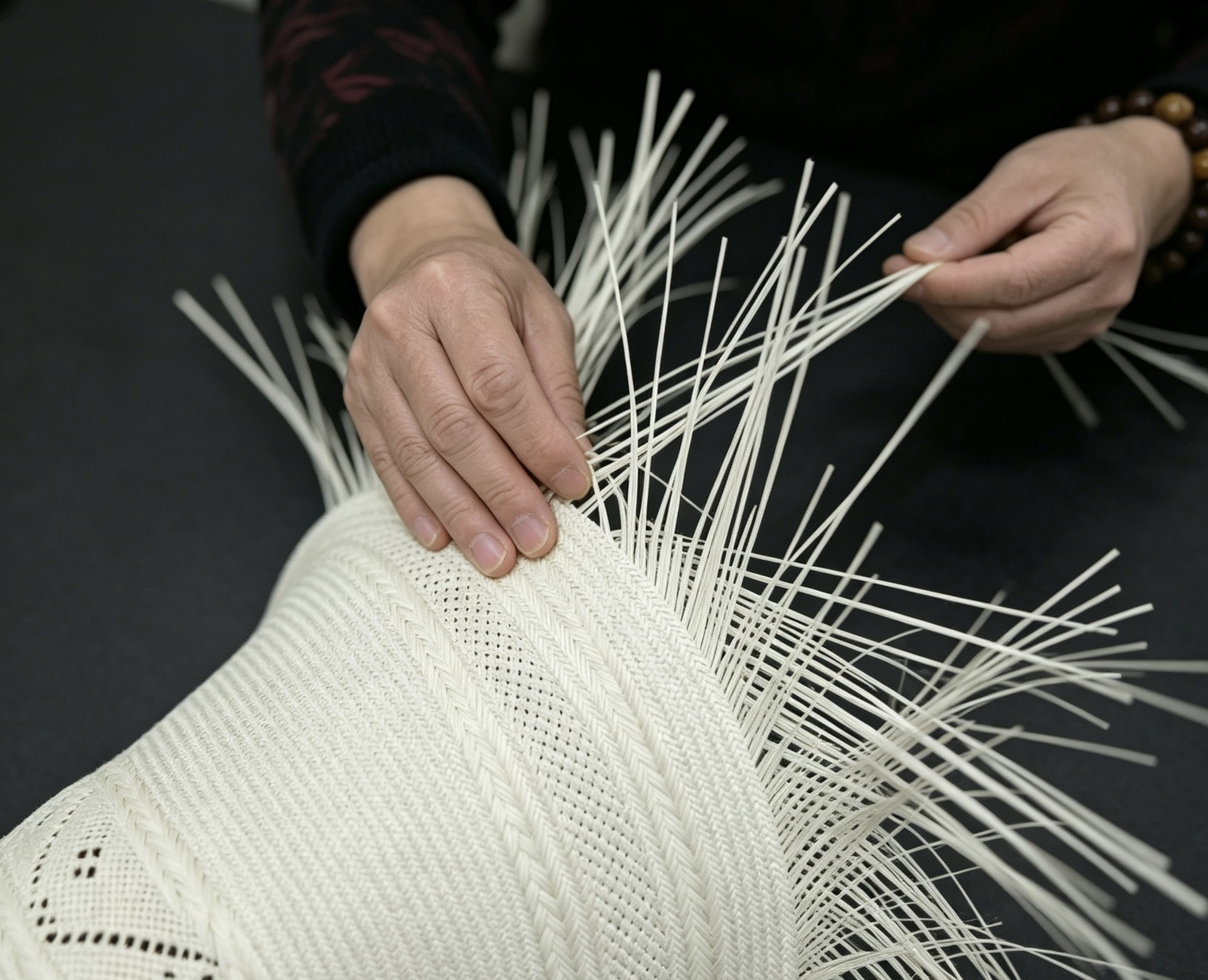 Hand-Woven Shantung Straw Hat Bodies